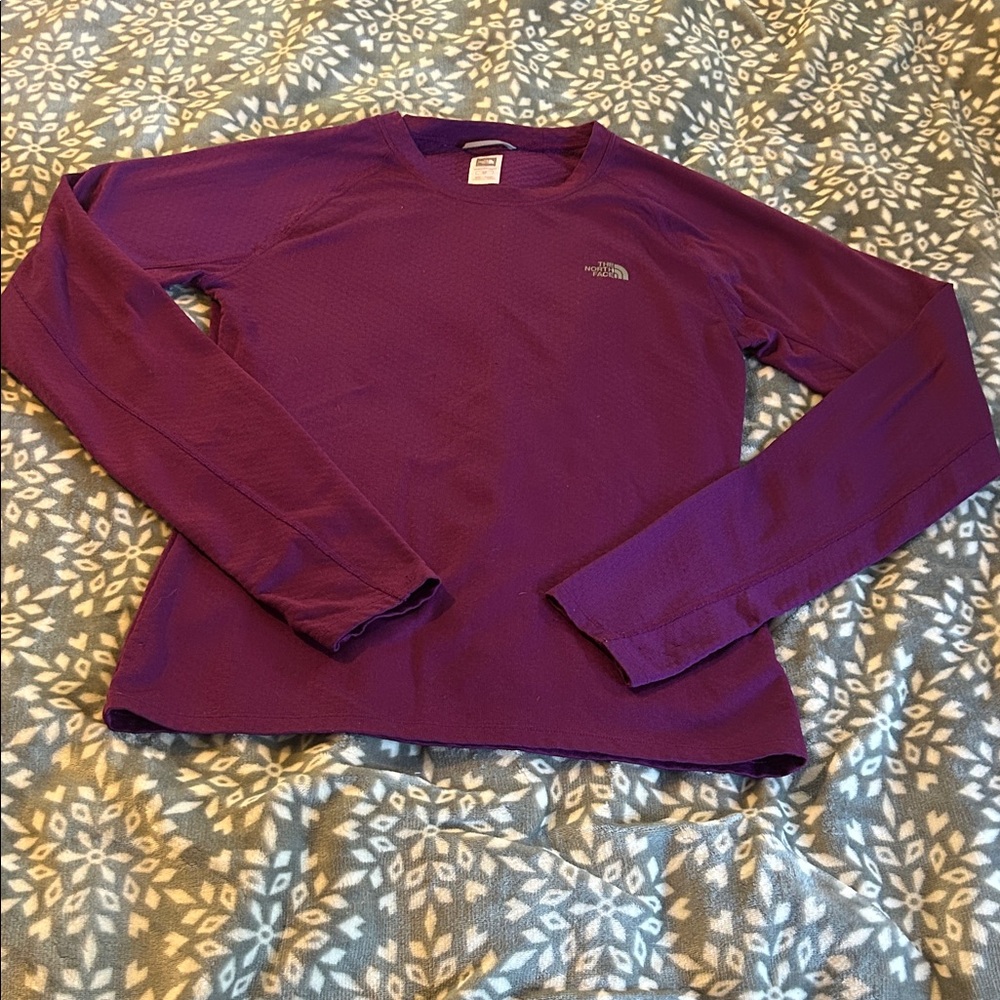 The North Face Dark Purple Long Sleeve Athletic Top